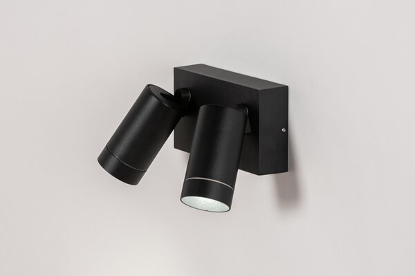 Nástěnné venkovní LED svítidlo s čidlem Vector Black 2 (LMD)