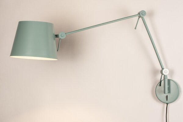 Nástěnné designové svítidlo s ramenem Snap Fosca Old Green (LMD)