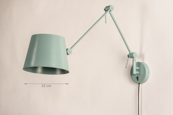 Nástěnné designové svítidlo s ramenem Snap Fosca Old Green (LMD)
