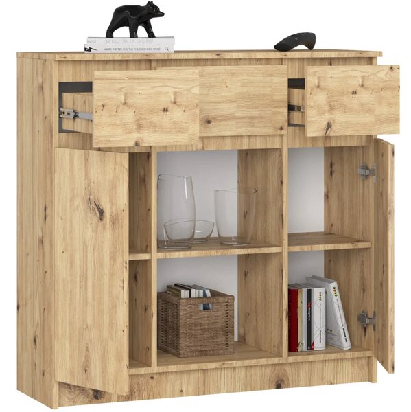Komoda se šuplíky a dvířky JUNIPER - dub artisan