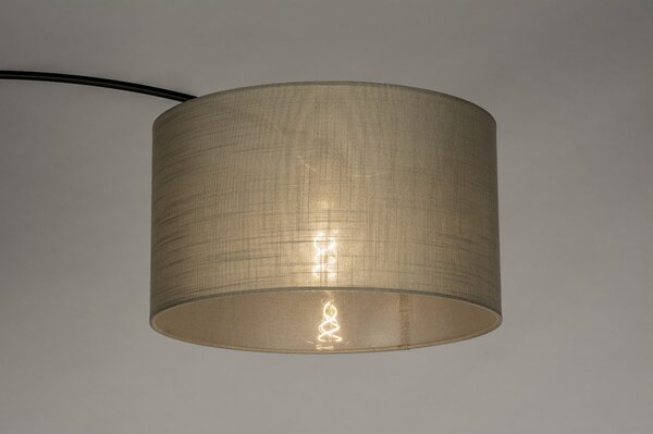 Stojací oblouková lampa Adamo Taupe and Black (LMD)