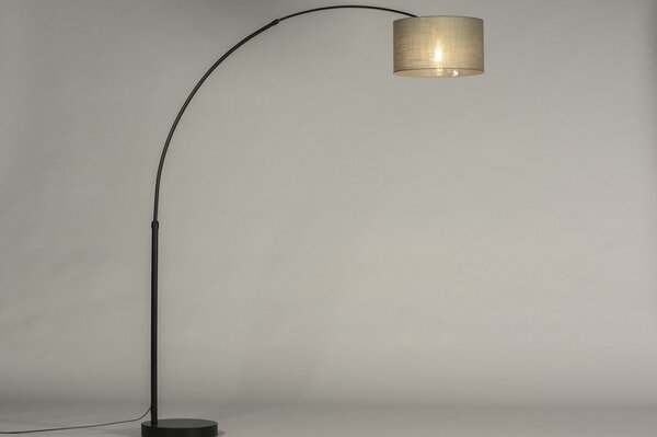 Stojací oblouková lampa Adamo Taupe and Black (LMD)