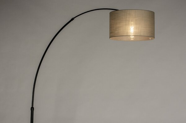 Stojací oblouková lampa Adamo Taupe and Black (LMD)