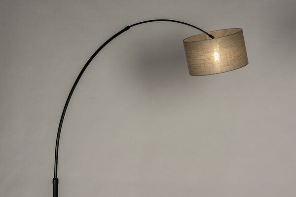 Stojací oblouková lampa Adamo Taupe and Black (LMD)