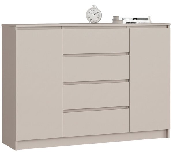 Ak furniture Komoda CLP K140 2D 4SZ 138 cm kašmír