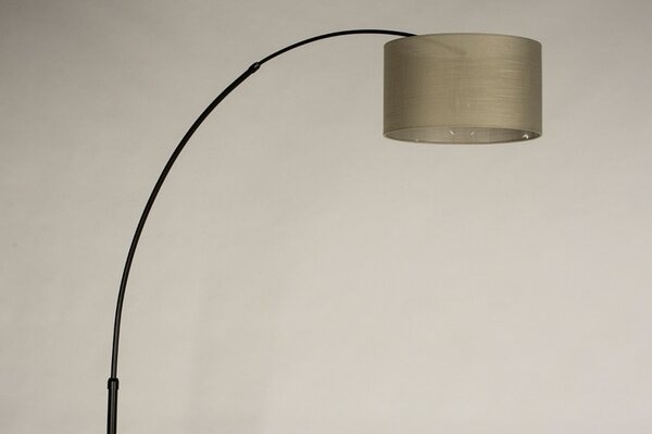 Stojací oblouková lampa Adamo Taupe and Black (LMD)