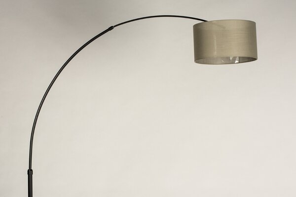 Stojací oblouková lampa Adamo Taupe and Black (LMD)