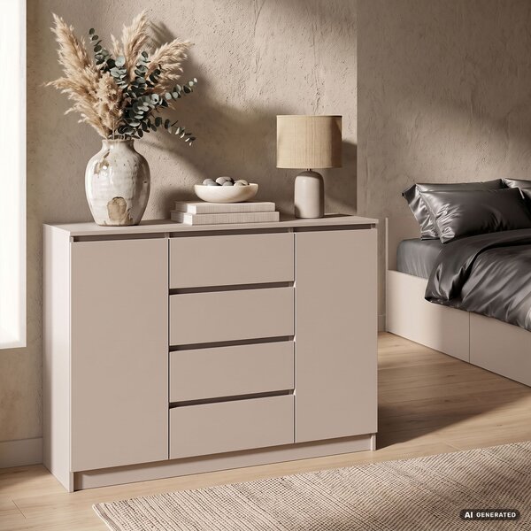 Ak furniture Komoda CLP K140 2D 4SZ 138 cm kašmír