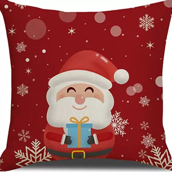 Bavlissimo Povlak na polštář s motivem Santa Clause 45 x 45 cm