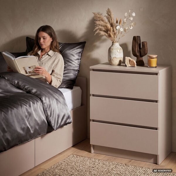 Ak furniture Komoda CLP K60 3SZ 60 cm kašmír