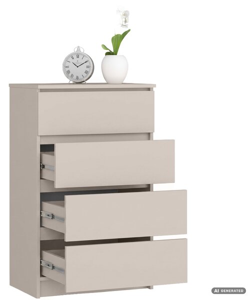 Ak furniture Komoda CLP K60 4SZ 60 cm kašmír
