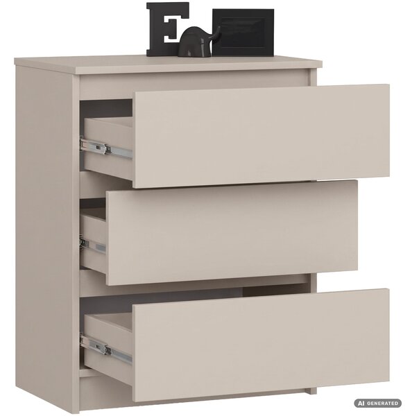 Ak furniture Komoda CLP K60 3SZ 60 cm kašmír