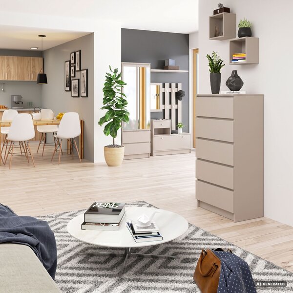 Ak furniture Komoda CLP K60 5SZ 60 cm kašmír
