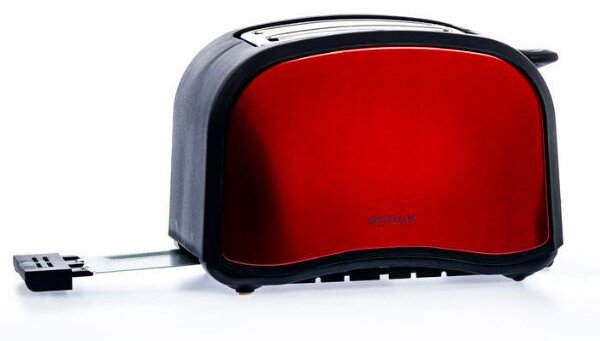 Retro topinkovač na 2 toasty Brock, 800W, funkce přihřátí a rozmrazení, barva bordó