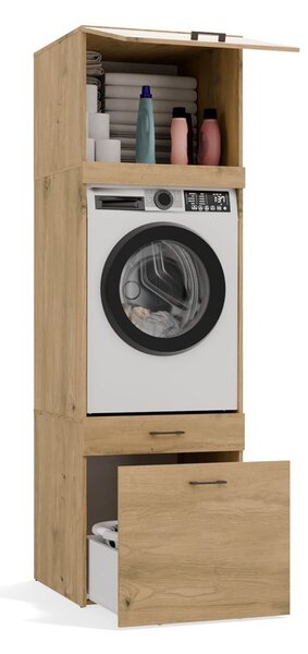 TP Living Koupelnová skříňka na pračku s nástavcem POLA 2S 64 cm dub Artisan
