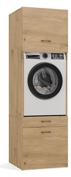 TP Living Koupelnová skříňka na pračku s nástavcem POLA 2S 64 cm dub Artisan