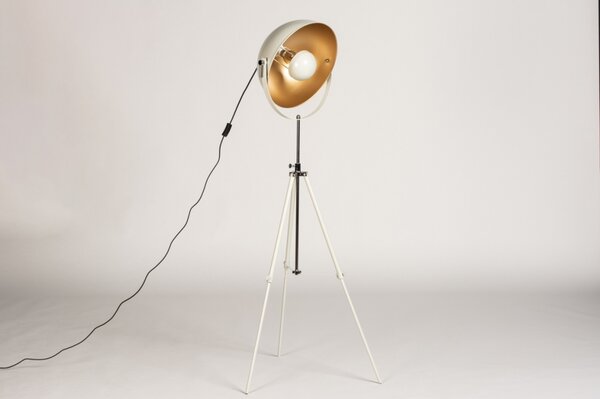 Stojací lampa Ontario Grey and Gold (LMD)