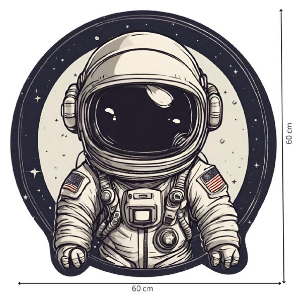 PIPPER. Kruhová samolepka na zeď "Astronaut" Velikost: 100cm