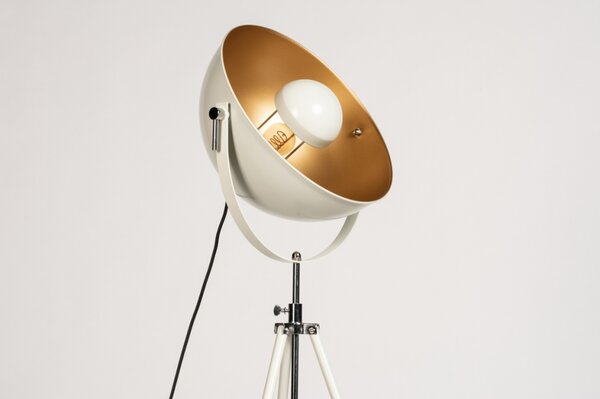 Stojací lampa Ontario Grey and Gold (LMD)