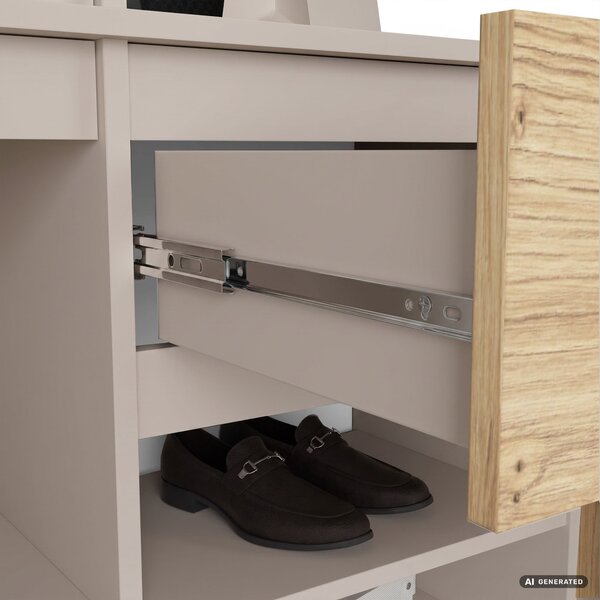 Ak furniture Předsíňová stěna Entro 95 cm kašmír/dub Artisan