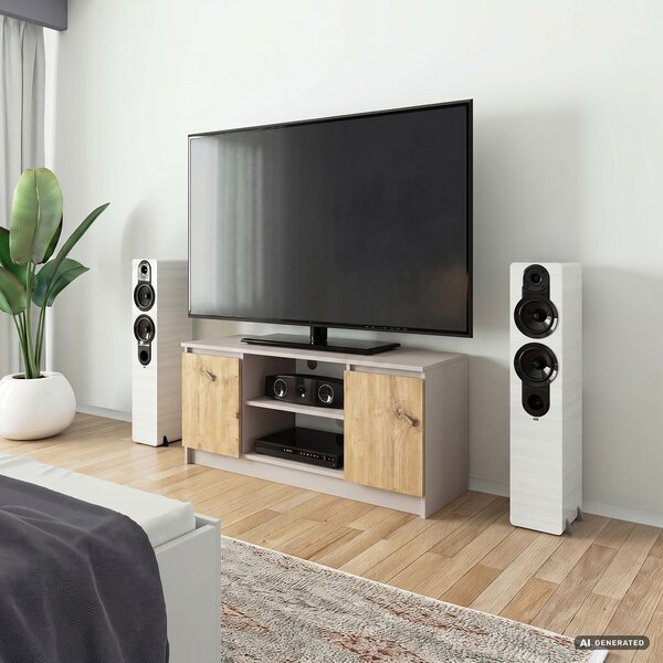 Ak furniture TV stolek CLP 2D 1P 120 cm kašmír/dub Artisan