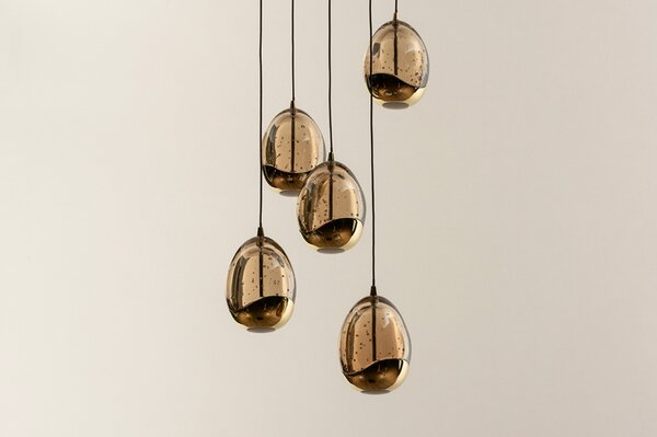 Závěsné designové svítidlo do obývacího pokoje Benelux Gold 5 (LMD)
