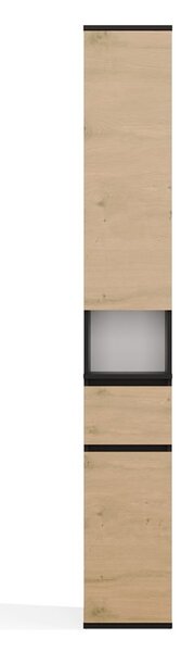 TP Living Vysoká koupelnová skříňka Lior 30 cm dub Artisan/černá