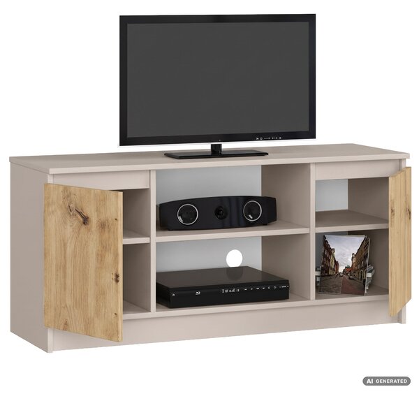 Ak furniture TV stolek CLP 2D 1P 120 cm kašmír/dub Artisan