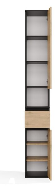 TP Living Vysoká koupelnová skříňka Lior 30 cm dub Artisan/černá