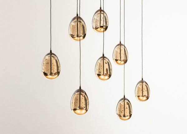 Závěsné designové svítidlo nad stůl Benelux Gold 7 Lineo (LMD)
