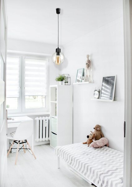 BERGE LED lustr závěsné svítidlo E27, skleněná koule, průhledné