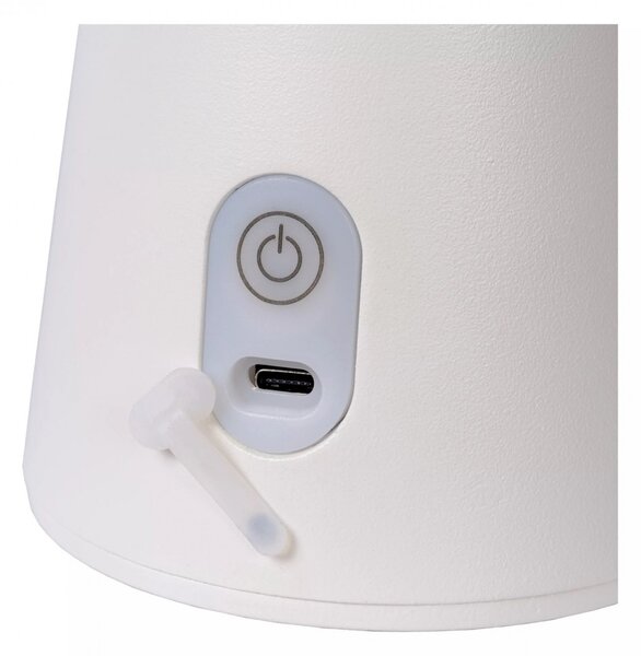 Lucide 27500/02/31 LED dekorativní venkovní stolní lampička La Donna 1x2W | 263lm | 2700K | IP54 - stmívatelná, bílá