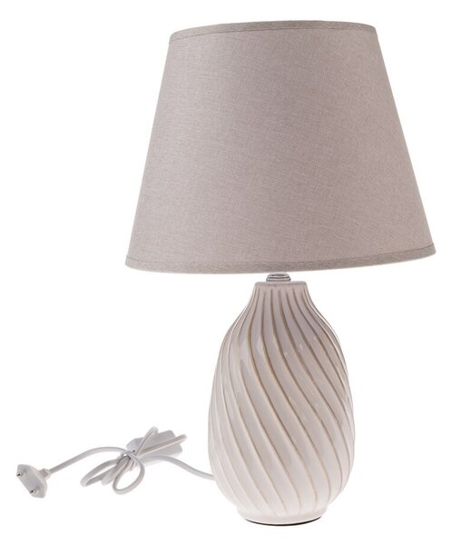 Keramická stolní lampa Vela, 38 cm, béžová