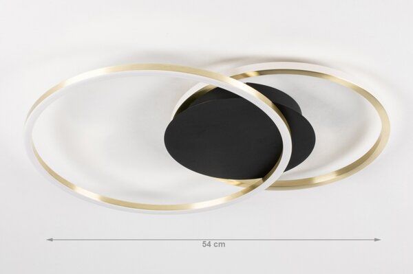 Stropní LED svítidlo do obýváku Omega 540 Black and Gold (LMD)