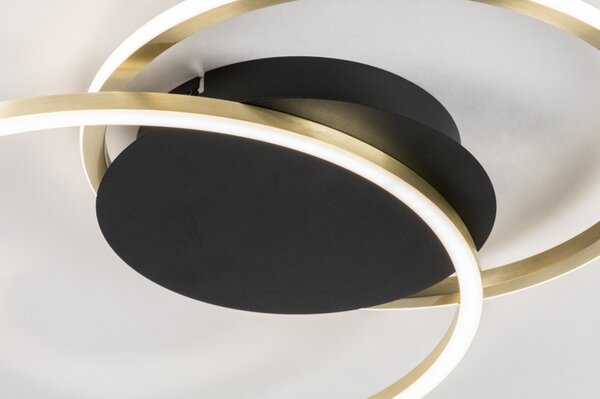 Stropní LED svítidlo do obýváku Omega 540 Black and Gold (LMD)