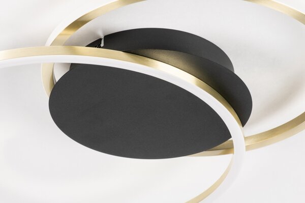 Stropní LED svítidlo do obýváku Omega 540 Black and Gold (LMD)
