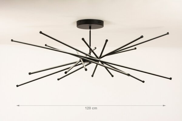 Stropní stmívatelné LED svítidlo do obýváku svítidlo Beavey Black (LMD)