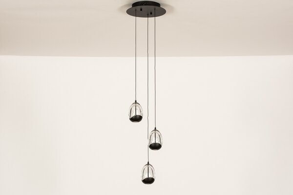 Závěsné designové svítidlo do kuchyně Benelux Nero 3 (LMD)