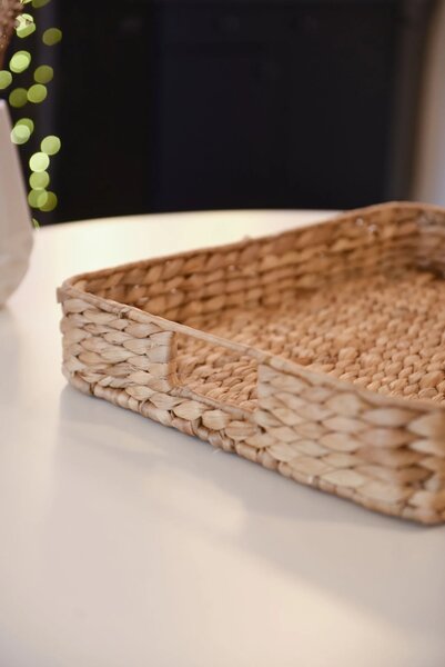 Podnos TIM, šířka 50 cm, vodní hyacint, natur