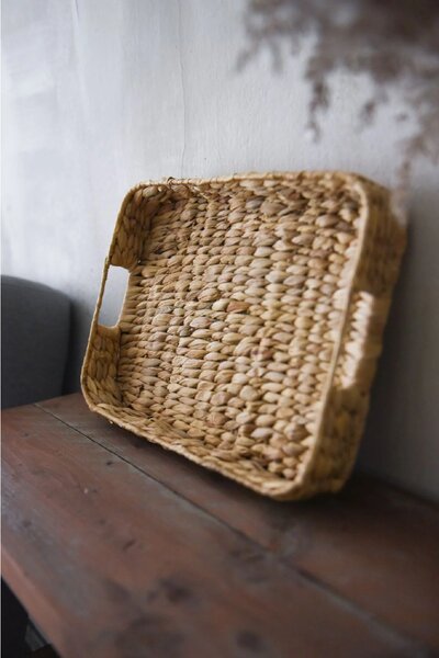 Podnos TIM, šířka 40 cm, vodní hyacint, natur