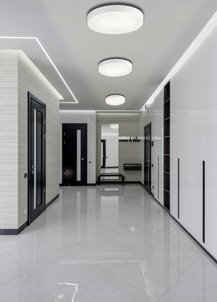 BERGE Přisazené LED stropní svítidlo 18W - 1980lm - 4000k - bílý kruh