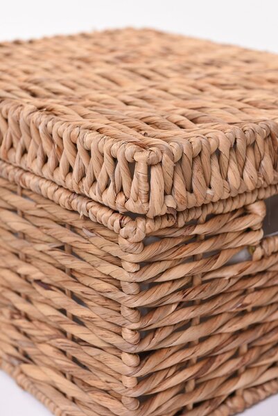 Dekorační box KIRA, vodní hyacint, šířka 34 cm, natur