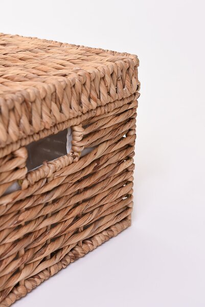 Dekorační box KIRA, vodní hyacint, šířka 34 cm, natur