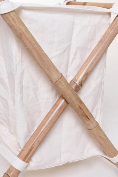 Koš na prádlo LAUNDRA, bambus, výška 57 cm, natur