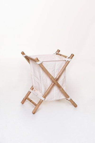 Koš na prádlo LAUNDRA, bambus, výška 57 cm, natur