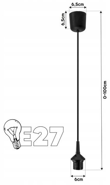 BERGE Skleněné závěsné stropní svítidlo, LED E27 lustr, průhledná koule