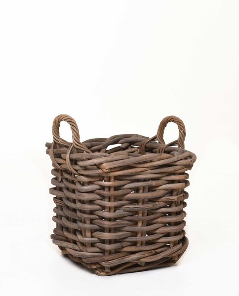 Dekorační košík CABAZ, ratan, výška 42 cm, natur