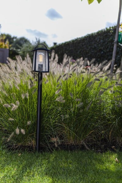 Lutec 7273601012 venkovní stojací lampa Kelsey 1x40W | E27 | IP44 -stínítko s efektem vodních kapek