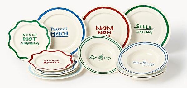 Sada porcelánového nádobí s dekorativním motivem Tutti, pro 4 osoby, 12 dílů