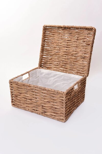 Dekorační box KIRA, vodní hyacint, šířka 41 cm, natur
